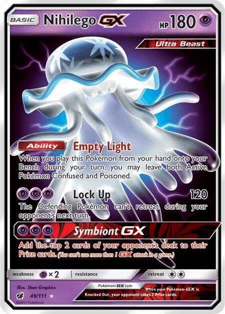 Nihilego GX 49/111 card from SM - Crimson Invasion