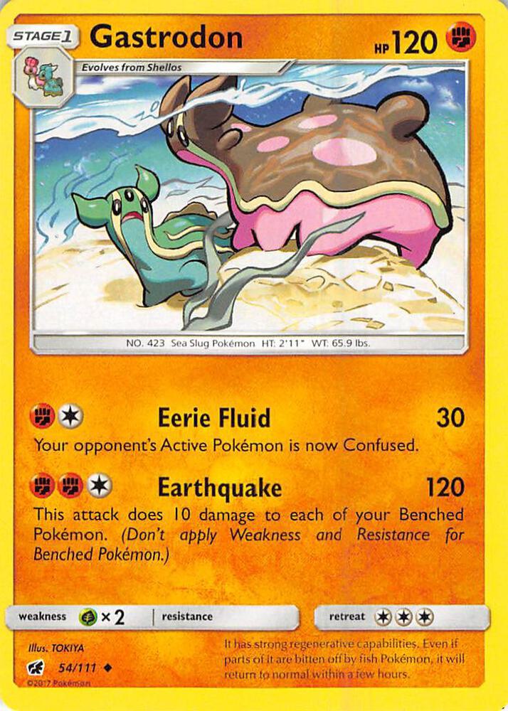 Gastrodon 54/111 card from SM - Crimson Invasion