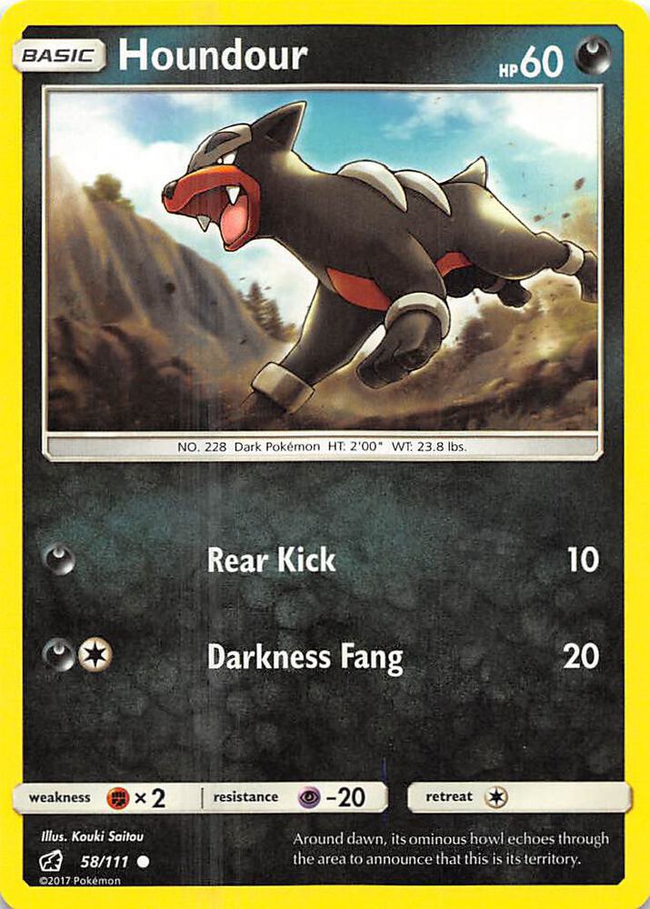 Houndour 58/111 card from SM - Crimson Invasion