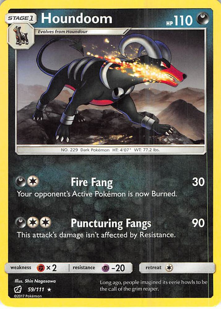 Houndoom 59/111 card from SM - Crimson Invasion