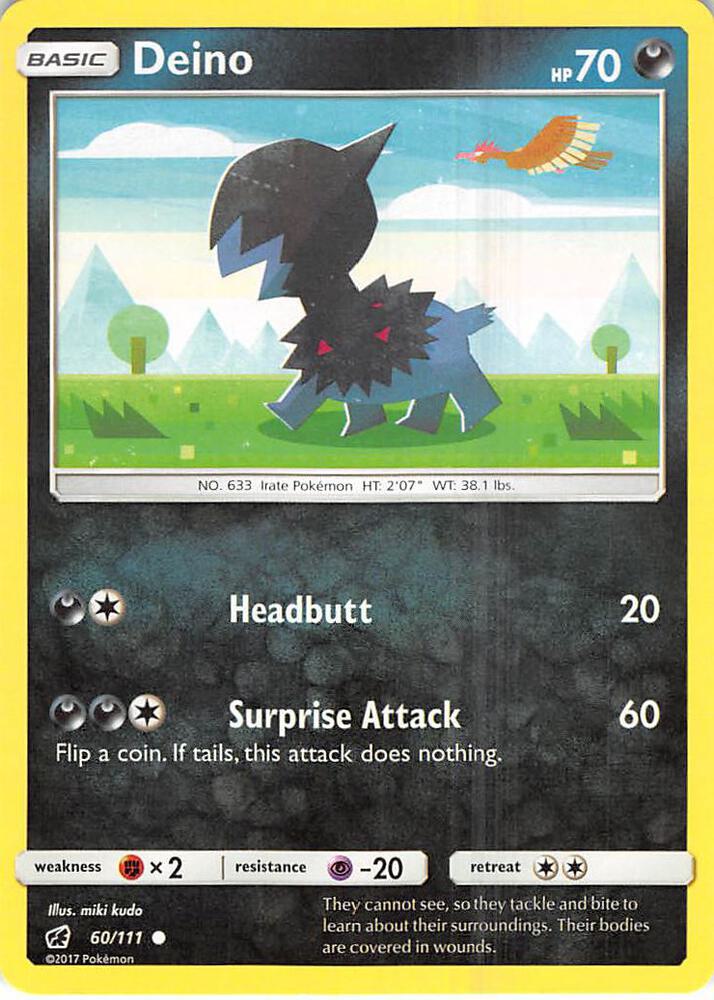 Deino 60/111 card from SM - Crimson Invasion