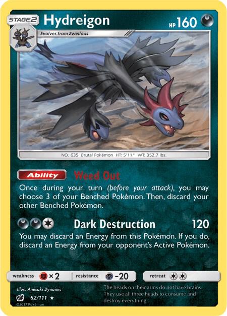 Hydreigon 62/111 card from SM - Crimson Invasion