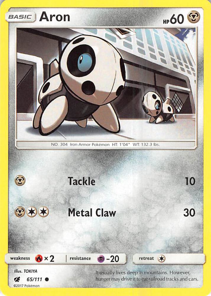 Aron 65/111 card from SM - Crimson Invasion