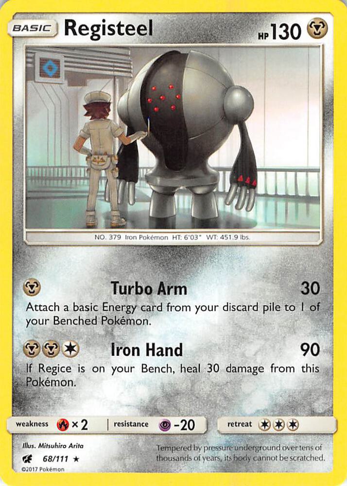Registeel 68/111 card from SM - Crimson Invasion