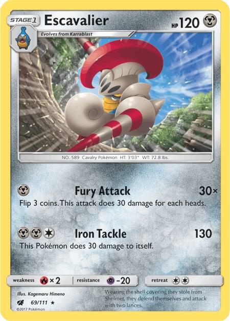 Escavalier 69/111 card from SM - Crimson Invasion