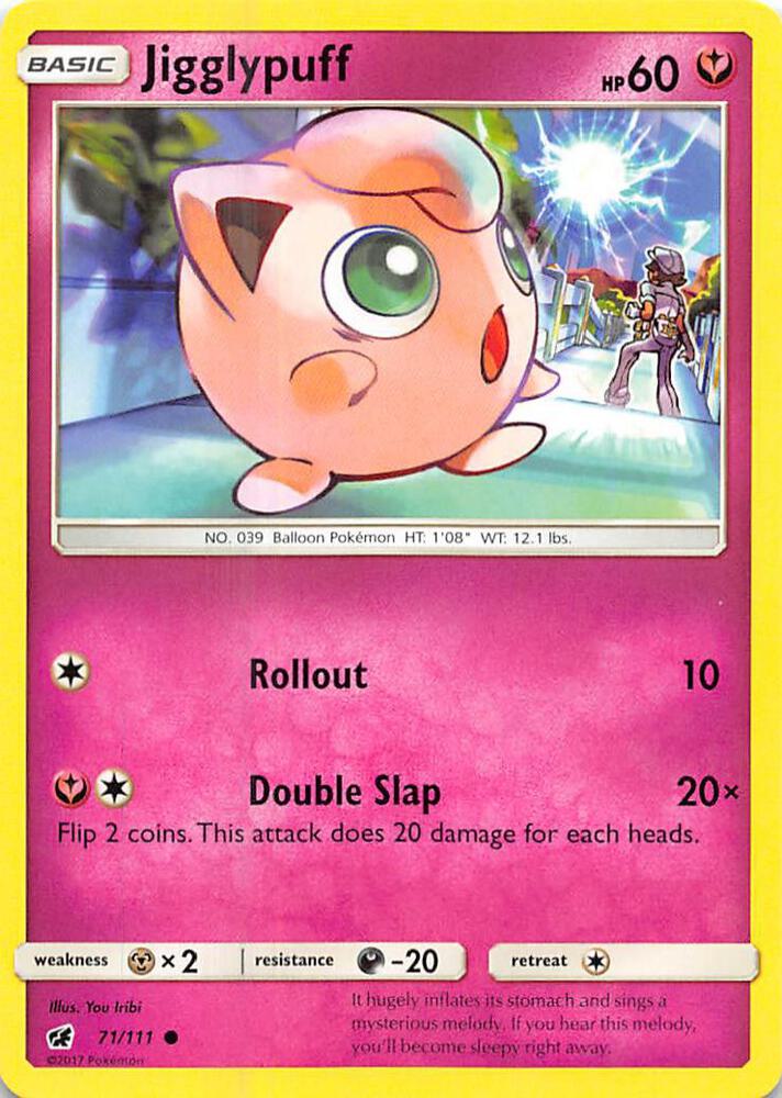 Jigglypuff 71/111 card from SM - Crimson Invasion