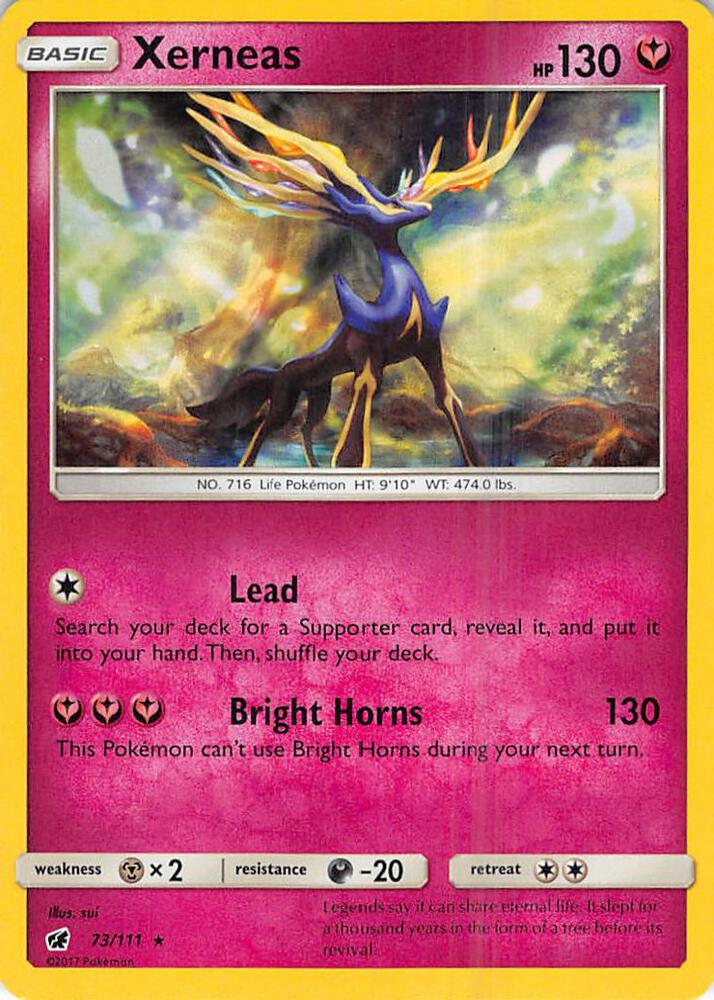 Xerneas 73/111 card from SM - Crimson Invasion
