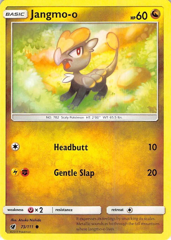 Jangmo-o 75/111 card from SM - Crimson Invasion