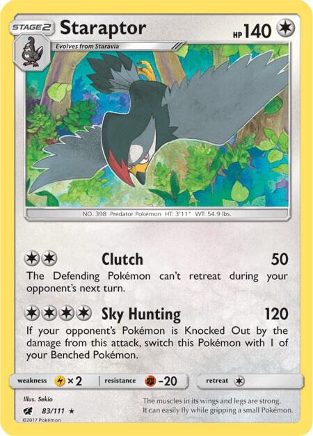 Staraptor 83/111 card from SM - Crimson Invasion
