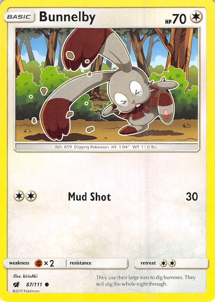 Bunnelby 87/111 card from SM - Crimson Invasion