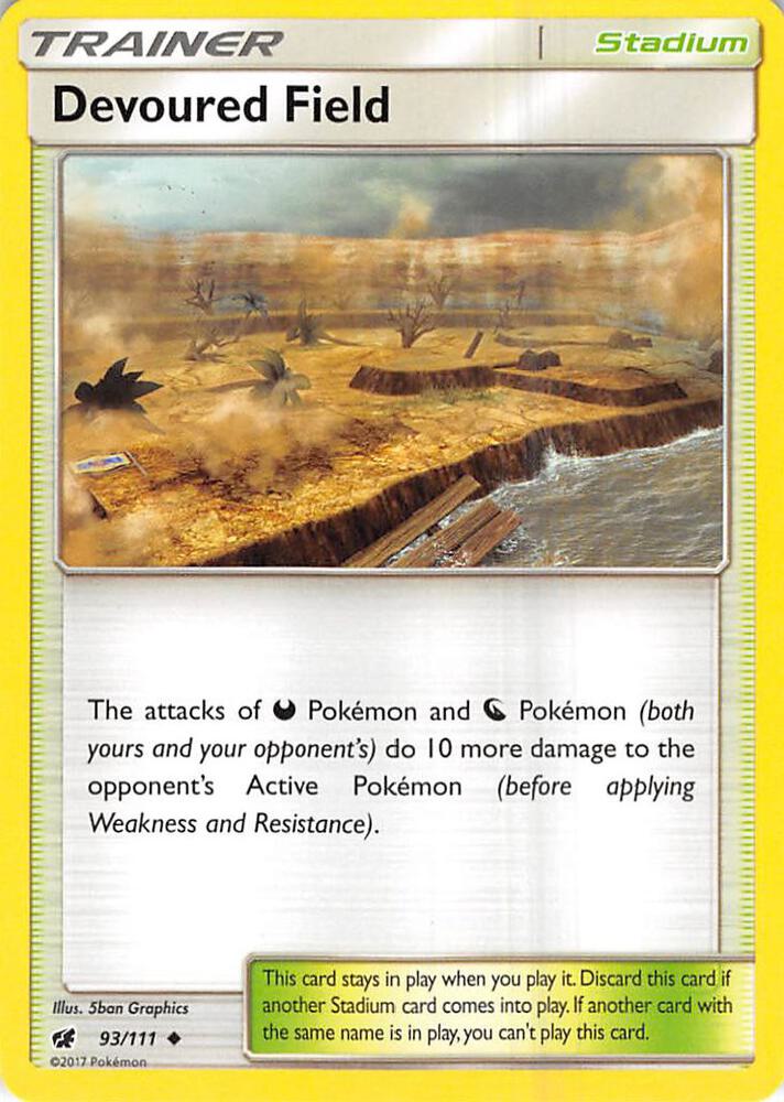 Devoured Field 93/111 card from SM - Crimson Invasion