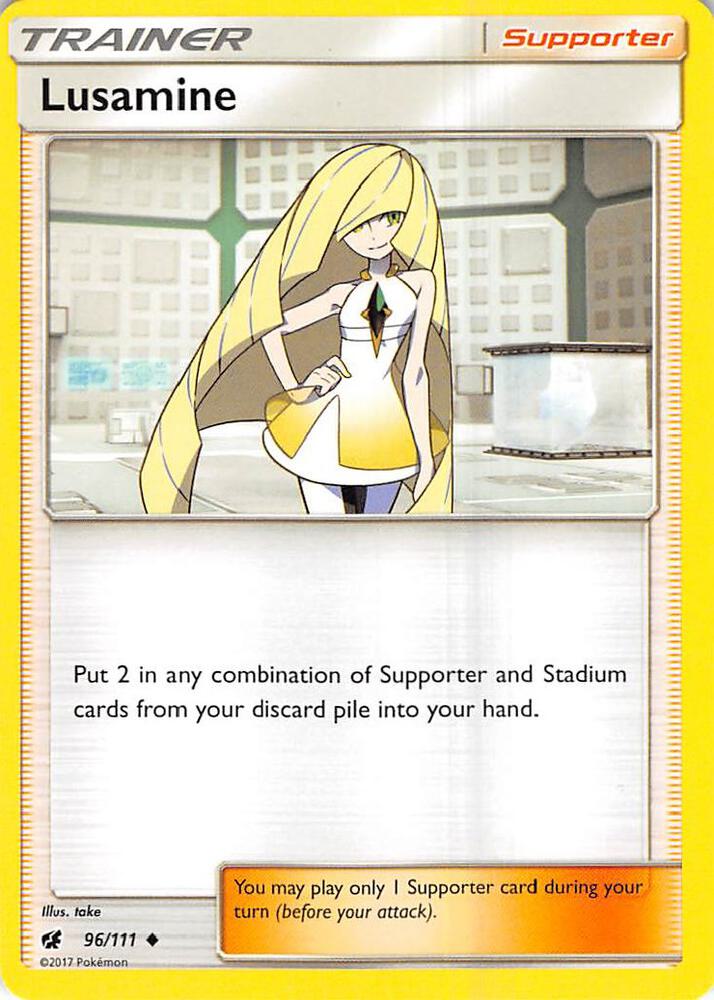Lusamine 96/111 card from SM - Crimson Invasion