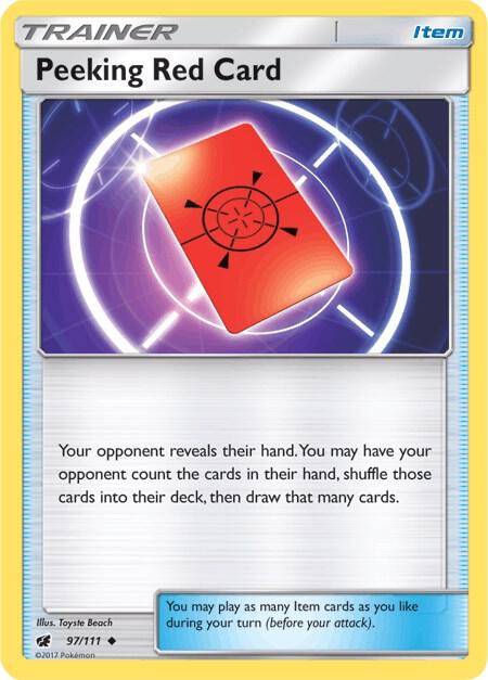Peeking Red Card 97/111 card from SM - Crimson Invasion