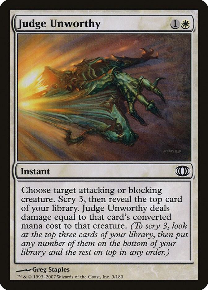 Judge Unworthy 9 card from Future Sight