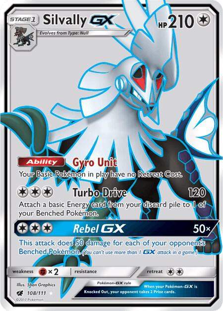 Silvally GX (Full Art) 108/111 card from SM - Crimson Invasion