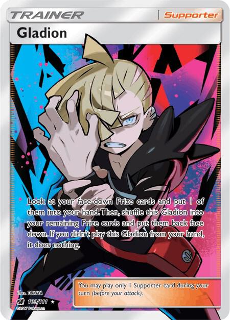 Gladion (Full Art) 109/111 card from SM - Crimson Invasion