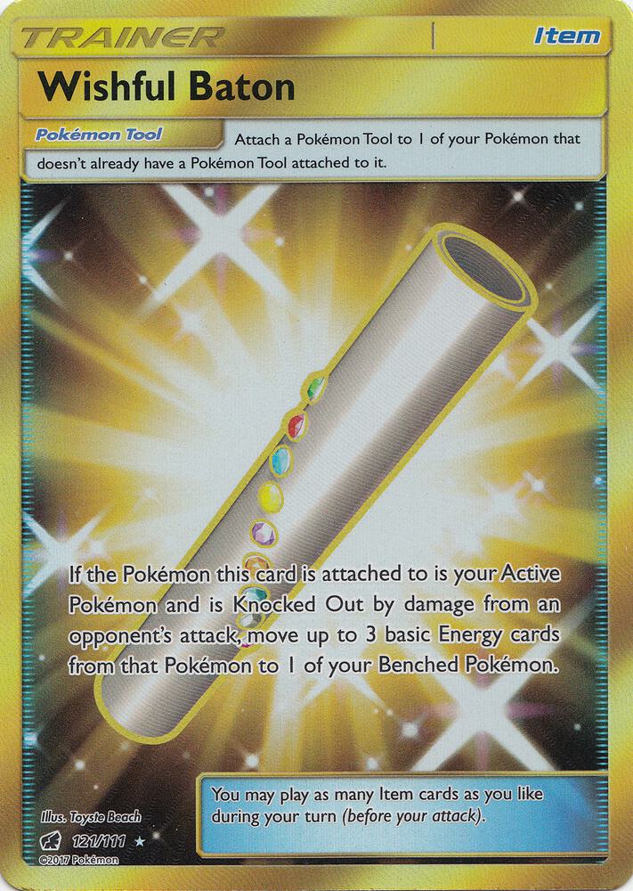 Wishful Baton (Secret) 121/111 card from SM - Crimson Invasion