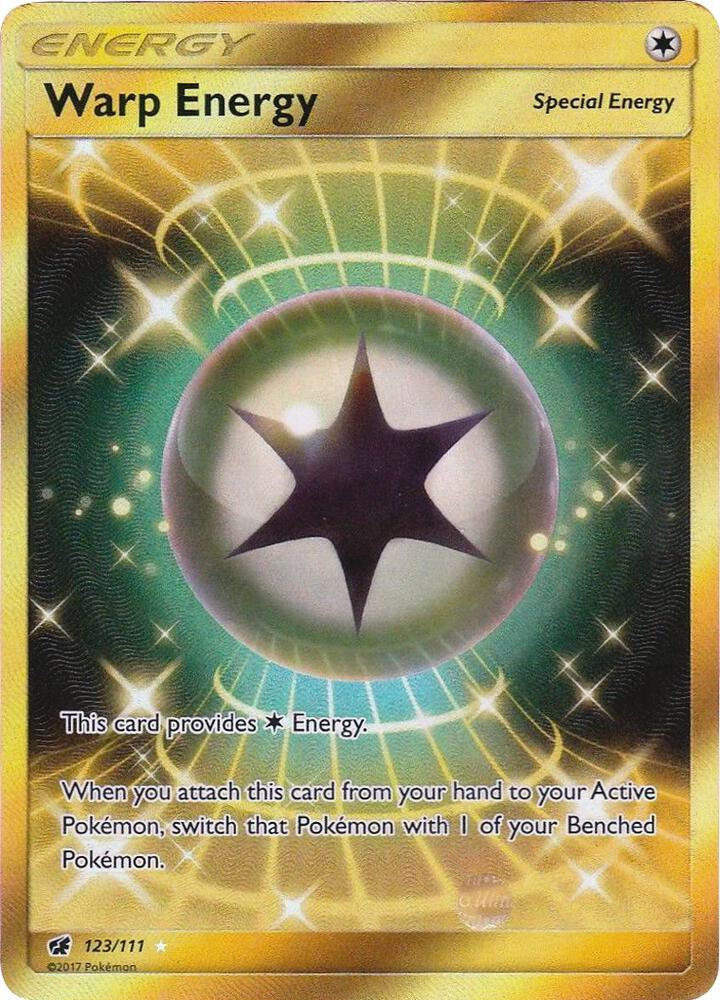 Warp Energy (Secret) 123/111 card from SM - Crimson Invasion