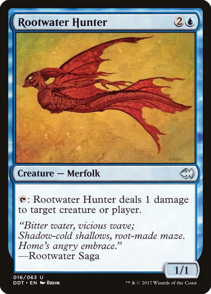 Rootwater Hunter 16 card from Duel Decks: Merfolk vs. Goblins