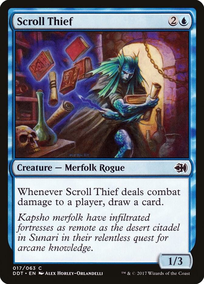 Scroll Thief 17 card from Duel Decks: Merfolk vs. Goblins