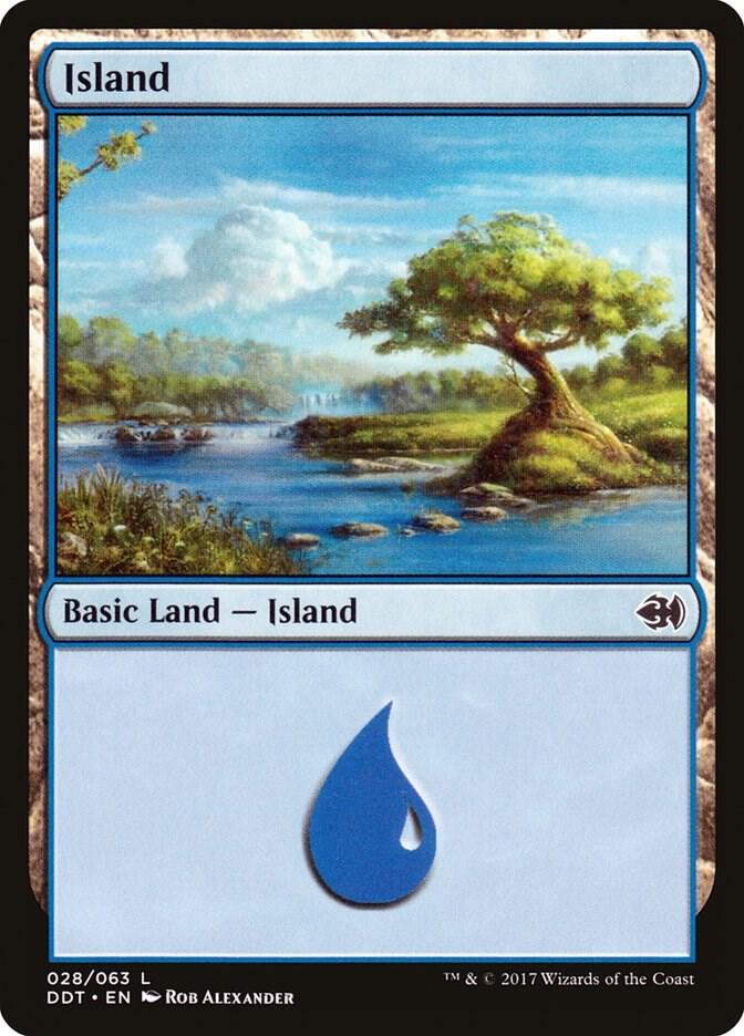 Island 28 card from Duel Decks: Merfolk vs. Goblins