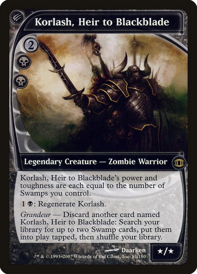 Korlash, Heir to Blackblade 87 card from Future Sight
