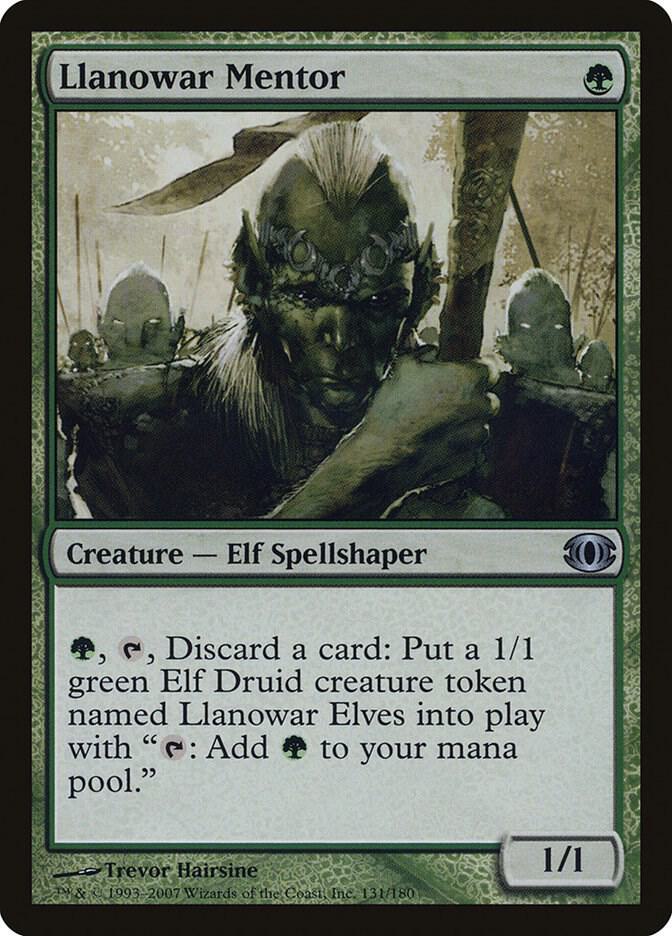 Llanowar Mentor 131 card from Future Sight
