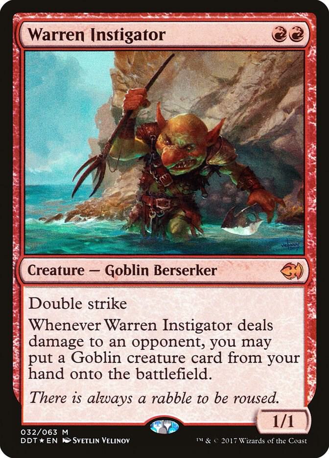 Warren Instigator 32 card from Duel Decks: Merfolk vs. Goblins
