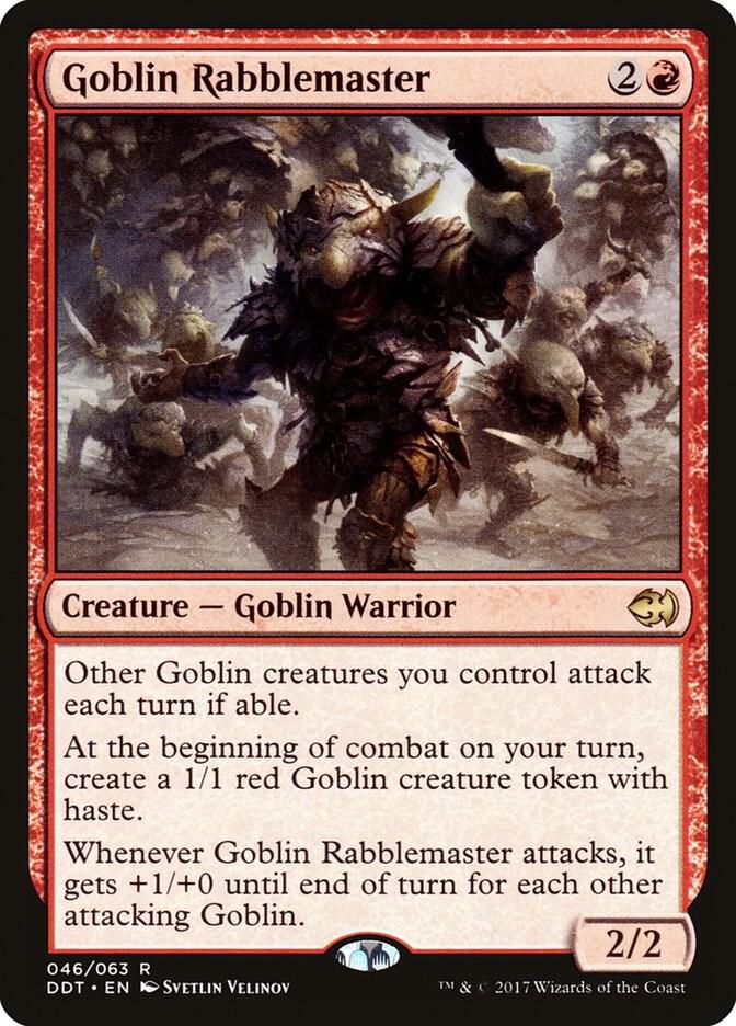 Goblin Rabblemaster 46 card from Duel Decks: Merfolk vs. Goblins