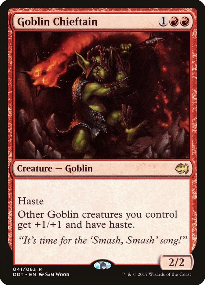 Goblin Chieftain 41 card from Duel Decks: Merfolk vs. Goblins