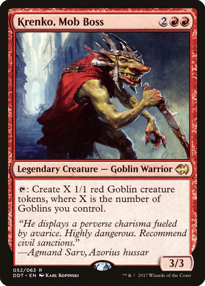 Krenko, Mob Boss 52 card from Duel Decks: Merfolk vs. Goblins