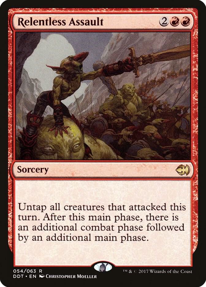 Relentless Assault 54 card from Duel Decks: Merfolk vs. Goblins