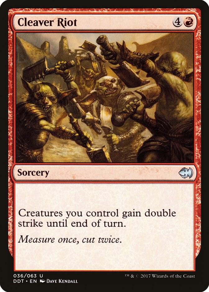 Cleaver Riot 36 card from Duel Decks: Merfolk vs. Goblins