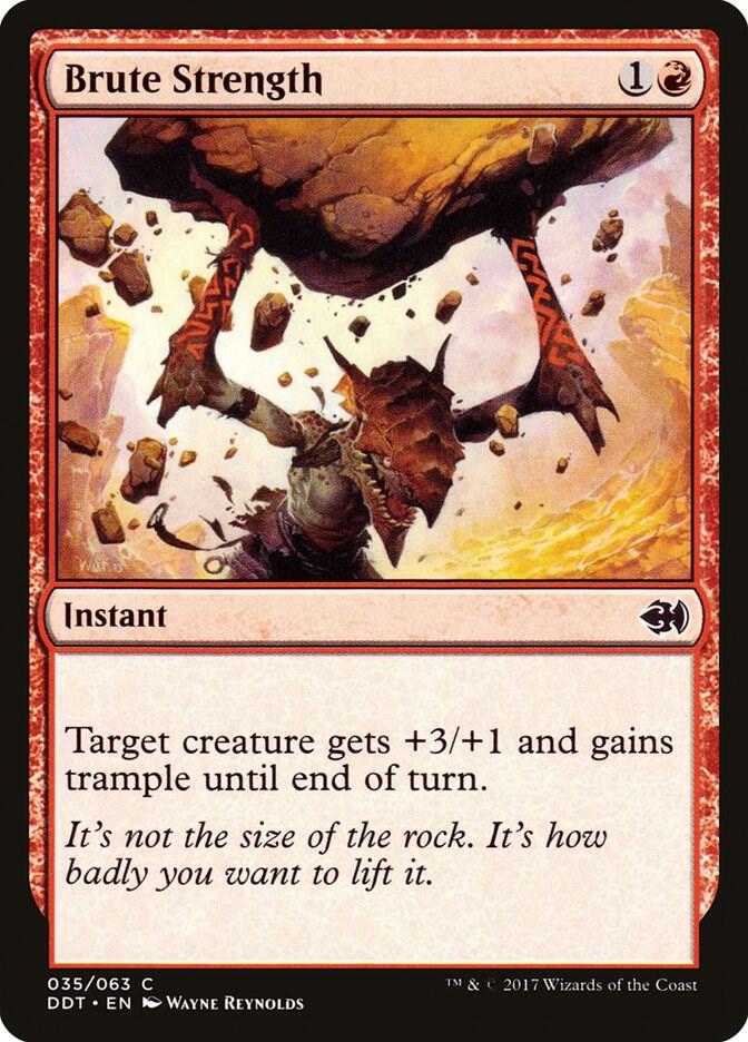 Brute Strength 35 card from Duel Decks: Merfolk vs. Goblins