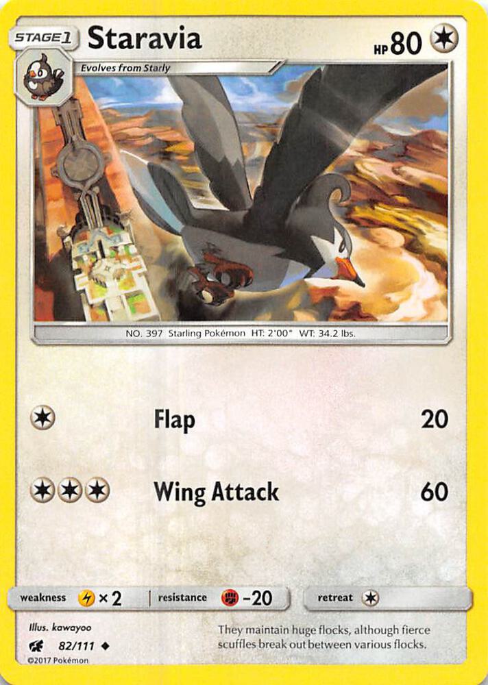 Staravia 82/111 card from SM - Crimson Invasion