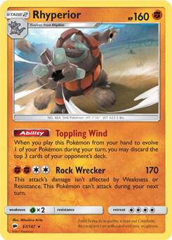 Rhyperior - 67/147 (SM Burning Shadows) 067/147 card from Deck Exclusives