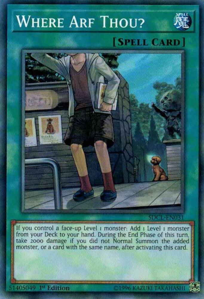 Where Arf Thou? SDCL-EN031 card from Structure Deck: Cyberse Link