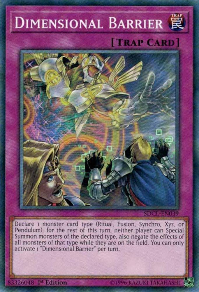 Dimensional Barrier SDCL-EN039 card from Structure Deck: Cyberse Link