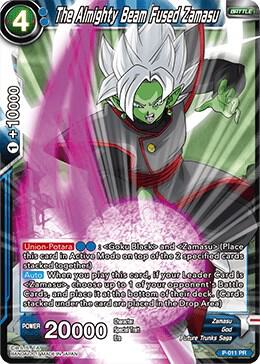 The Almighty Beam Fused Zamasu P-011 card from Promotion Cards