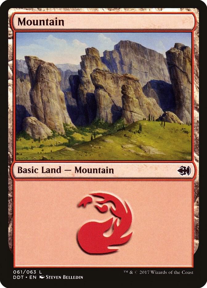 Mountain 61 card from Duel Decks: Merfolk vs. Goblins