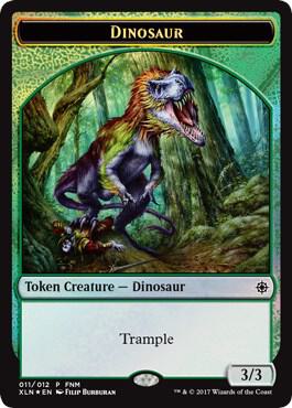 Dinosaur // Treasure Double-Sided Token 11 card from FNM Promos