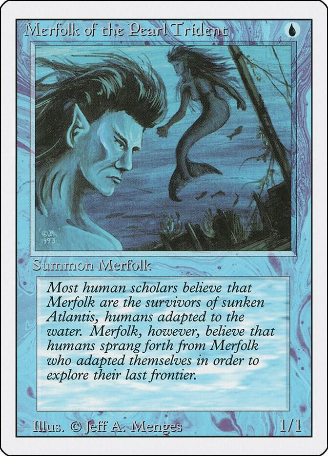 Merfolk of the Pearl Trident card from Revised Edition