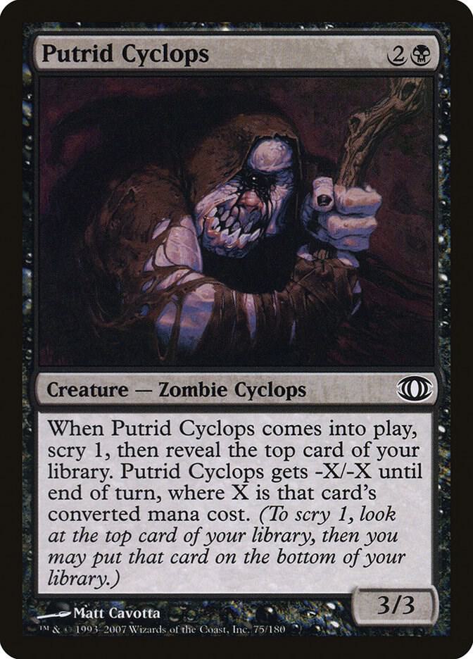 Putrid Cyclops 75 card from Future Sight