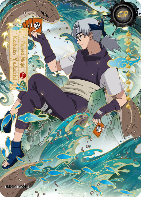 Kabuto Yakushi NRI01-CR-002L5 card from Earth Scroll Series 1