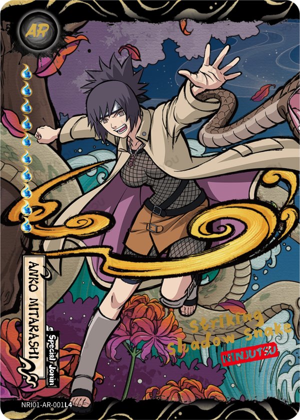 Anko Mitarashi NRI01-AR-001L4 card from Earth Scroll Series 1