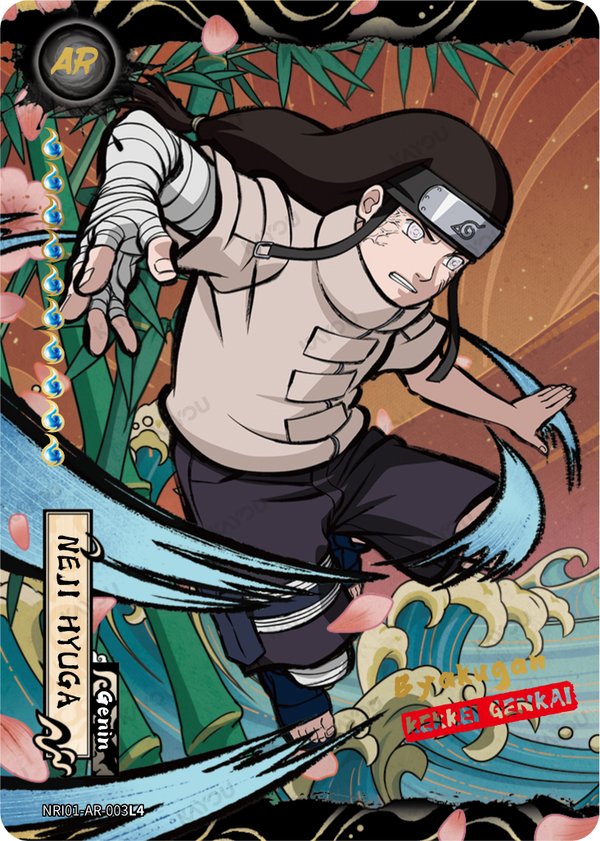 Neji Hyuga NRI01-AR-003L4 card from Earth Scroll Series 1
