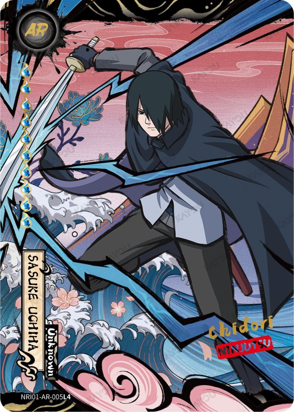 Sasuke Uchiha NRI01-AR-005L4 card from Earth Scroll Series 1