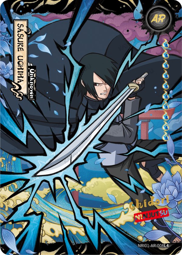 Sasuke Uchiha NRI01-AR-008L4 card from Earth Scroll Series 1