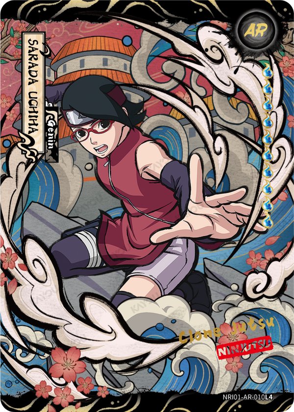 Sarada Uchiha NRI01-AR-010L4 card from Earth Scroll Series 1