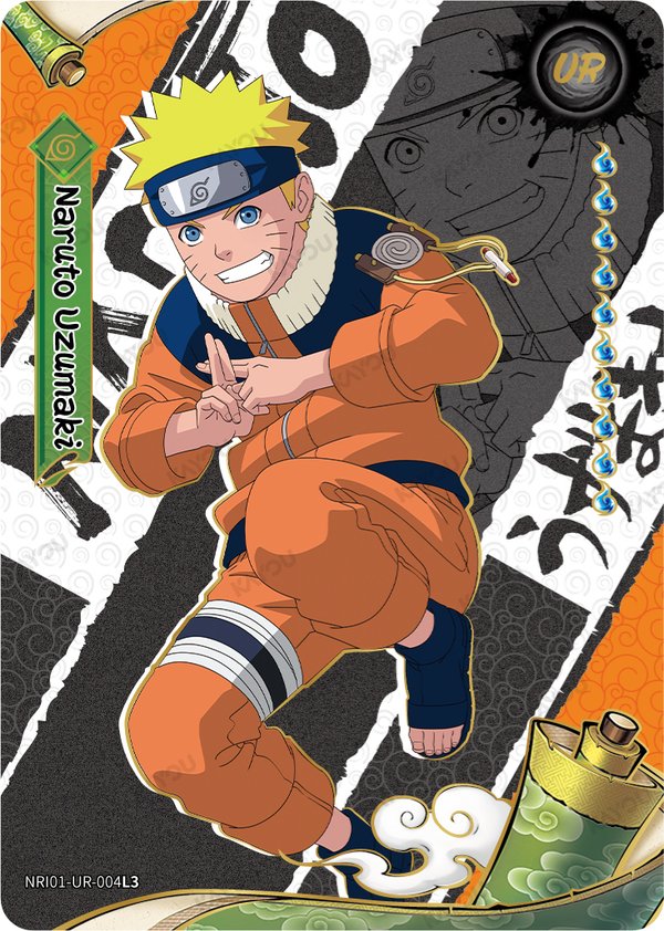 Naruto Uzumaki NRI01-UR-004L3 card from Earth Scroll Series 1